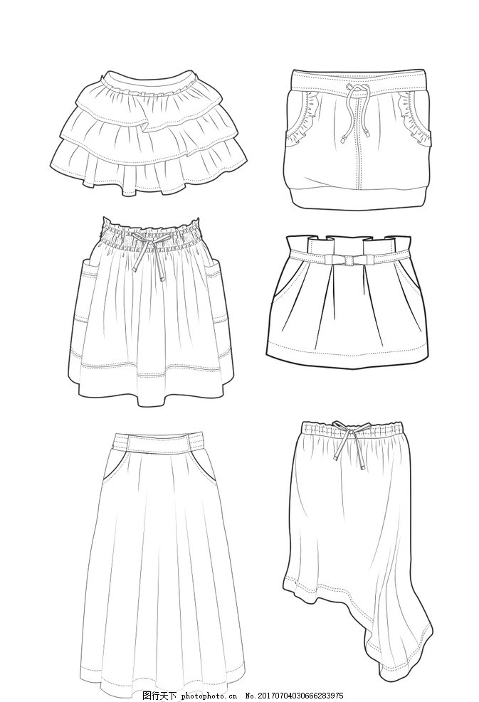 服装矢量图线稿 现代时尚设计的技术基石